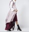 Chola Purple & White Striped Cotton Jacket