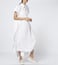Chola White Maxi Drape Dress