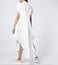 Chola White Maxi Drape Dress