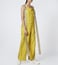 Chola Mustard Textured Pinafore Jumpsuit