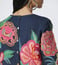 Pero Blue Embroidered Crop Jacket