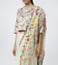 Pero White Floral Print Cotton Silk Saree