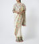 Pero White Floral Print Cotton Silk Saree
