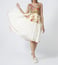 Pero White Floral Print Knee Length Dress