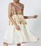 Pero White Floral Print Knee Length Dress