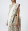 Pero White Floral Print Cotton Silk Saree
