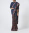 Pero Blue Floral Print Cotton Silk Saree
