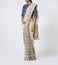 Pero White Floral Print Cotton Silk Saree