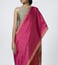Abraham & Thakore Pink & Rust Manglagiri Cotton Silk Saree