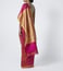 Abraham & Thakore Pink & Rust Manglagiri Cotton Silk Saree