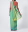 Abraham & Thakore Turquoise & Lime Maheshwar Saree