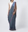 Abraham & Thakore Blue Color Blocked Manglagiri Saree