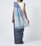 Abraham & Thakore Blue Color Blocked Manglagiri Saree