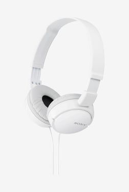 Sony MDR-ZX110AP On-Ear Stereo Headphones With Mic (White)