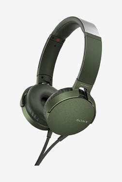 Sony XB550AP EXTRA BASS Over Ear Headphones with Mic (Green)