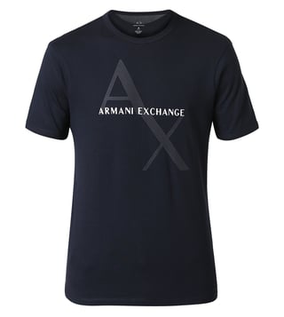 Armani Exchange Navy Classic Logo Print T-Shirt Armani Exchange Navy Classic Logo Print T-Shirt