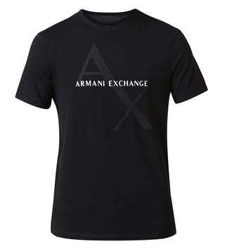 Armani Exchange Black Classic Logo Print T-Shirt Armani Exchange Black Classic Logo Print T-Shirt