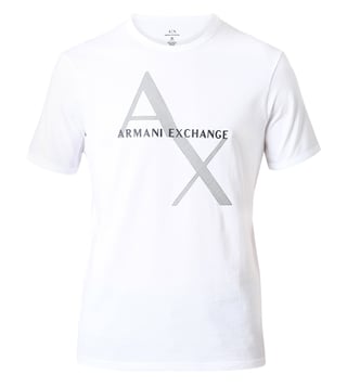 Armani Exchange White Classic Logo Print T-Shirt Armani Exchange White Classic Logo Print T-Shirt