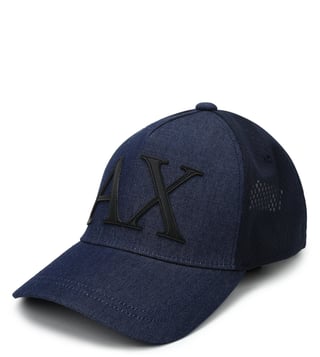 Armani Exchange Denim Blue & Navy Sports Baseball Cap Armani Exchange Denim Blue & Navy Sports Baseball Cap