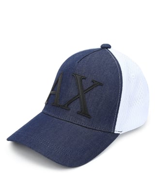 Armani Exchange Denim Blue & White Sports Baseball Cap Armani Exchange Denim Blue & White Sports Baseball Cap