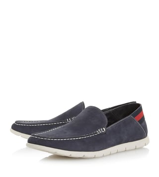 Dune London Navy Busquets Webbing Crush Back Loafers Dune London Navy Busquets Webbing Crush Back Loafers