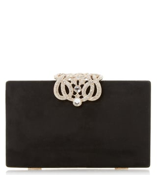 Dune London Black Eterrnal Diamante Clasp Clutch Dune London Black Eterrnal Diamante Clasp Clutch