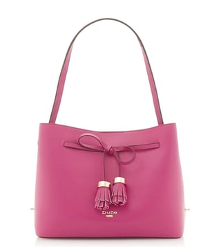 Dune London Pink Dinidess Medium Bow Tassel Bucket Bag Dune London Pink Dinidess Medium Bow Tassel Bucket Bag