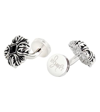 Rohit Bal Silver Tone Stone Studded Cufflinks Rohit Bal Silver Tone Stone Studded Cufflinks