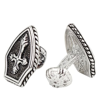 Rohit Bal Gunmetal Tone Cross Cufflinks Rohit Bal Gunmetal Tone Cross Cufflinks