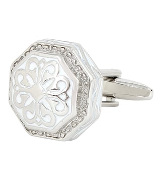 Rohit Bal Silver Tone Octagonal Cufflinks Rohit Bal Silver Tone Octagonal Cufflinks