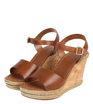 Dune London Tan Karamel Di Ankle Strap Wedges Dune London Tan Karamel Di Ankle Strap Wedges