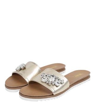 Dune London Gold Lala Di Slides Dune London Gold Lala Di Slides