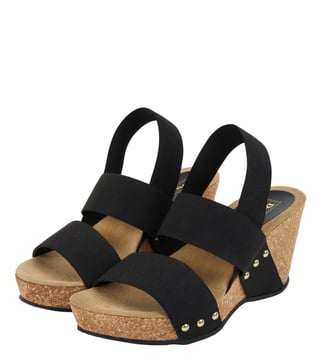 Dune London Black Kassi Di Back Strap Wedges Dune London Black Kassi Di Back Strap Wedges