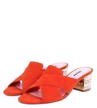 Dune London Orange Mayotte Di Cross Strap Sandals Dune London Orange Mayotte Di Cross Strap Sandals