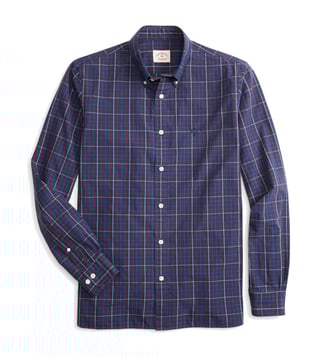 Brooks Brothers Red Fleece Navy Checks Sport Shirt Brooks Brothers Red Fleece Navy Checks Sport Shirt