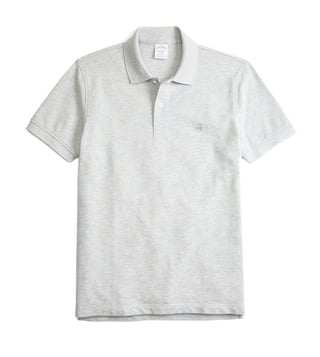 Brooks Brothers Grey Supima Slim Fit Polo T-Shirt Brooks Brothers Grey Supima Slim Fit Polo T-Shirt