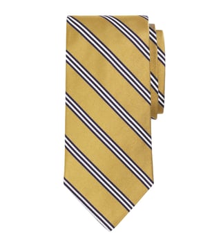 Brooks Brothers Gold Striped Mini BB1 Rep Tie Brooks Brothers Gold Striped Mini BB1 Rep Tie