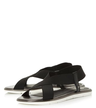 Dune London Black Synthetic Linke Cross Strap Sandals Dune London Black Synthetic Linke Cross Strap Sandals