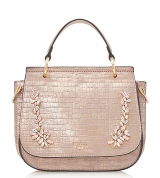 Dune London Rose Gold Flap Darra Medium Shoulder Bag Dune London Rose Gold Flap Darra Medium Shoulder Bag