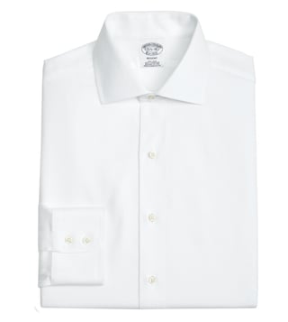 Brooks Brothers White Non-Iron Herringbone Shirt Brooks Brothers White Non-Iron Herringbone Shirt