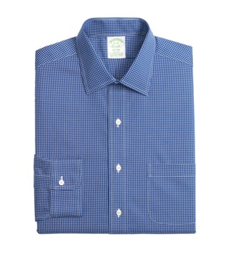 Brooks Brothers Blue Non-Iron Ground Plaid Shirt Brooks Brothers Blue Non-Iron Ground Plaid Shirt