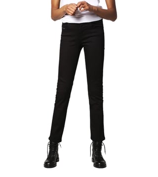 Diesel Raw Denim Black Denim Sandy L.32 Pantaloni Straight Fit Jeans Diesel Raw Denim Black Denim Sandy L.32 Pantaloni Straight Fit Jeans