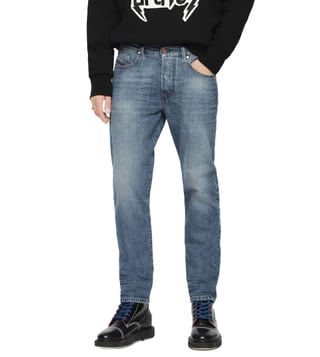 Diesel Lightly Washed Blue Mharky L.32 Pantaloni Skinny Fit Jeans Diesel Lightly Washed Blue Mharky L.32 Pantaloni Skinny Fit Jeans