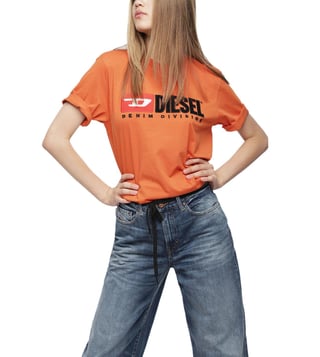Diesel Harvest Pumpkin T-Just-Division-Fl Maglietta T-Shirt Diesel Harvest Pumpkin T-Just-Division-Fl Maglietta T-Shirt