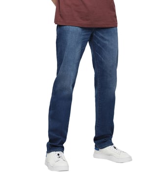 Diesel Lightly Washed Blue Thytan L.32 Pantaloni Straight Jeans Diesel Lightly Washed Blue Thytan L.32 Pantaloni Straight Jeans