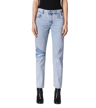 Diesel Rinse Washed Blue Neekhol L.32 Pantaloni Straight Fit Jeans Diesel Rinse Washed Blue Neekhol L.32 Pantaloni Straight Fit Jeans