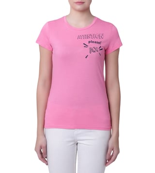 Armani Exchange Pinklady Attention Printed T-Shirt Armani Exchange Pinklady Attention Printed T-Shirt
