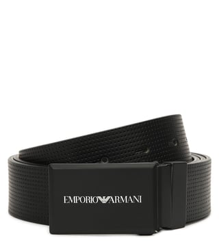 Emporio Armani Nero Printed Reversible Leather Belt Emporio Armani Nero Printed Reversible Leather Belt