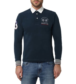 La Martina Navy Life Style Regular Fit Polo T-Shirt La Martina Navy Life Style Regular Fit Polo T-Shirt