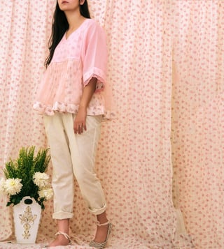 Itr by Khyati Pande Pink Millennial Blouse Itr by Khyati Pande Pink Millennial Blouse